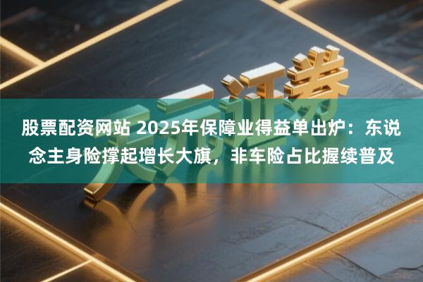 股票配资网站 2025年保障业得益单出炉：东说念主身险撑起增长大旗，非车险占比握续普及